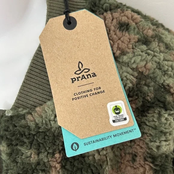 Prana Green and Brown Bomber Jacket - Picture 7 of 8